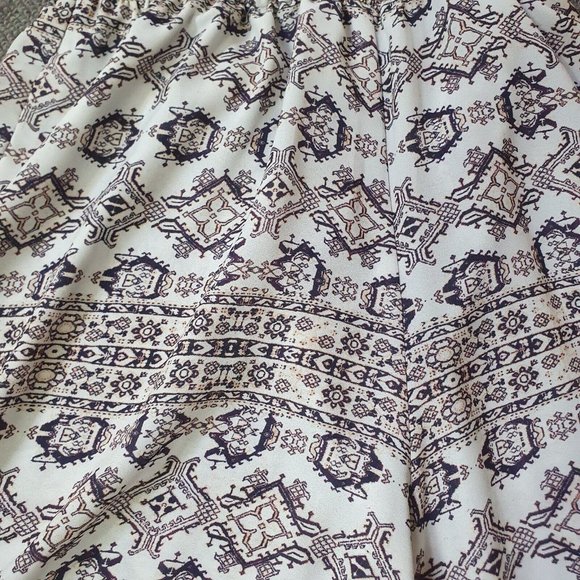 Sheike jumpsuit playsuit romper floral Sze 10 halter  tan brown wide leg boho - Picture 3 of 5